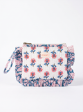 IVORY BLUE FRILL POUCH