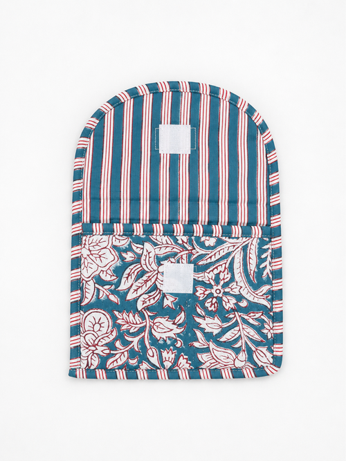 BLUE PETAL VELCRO POUCH