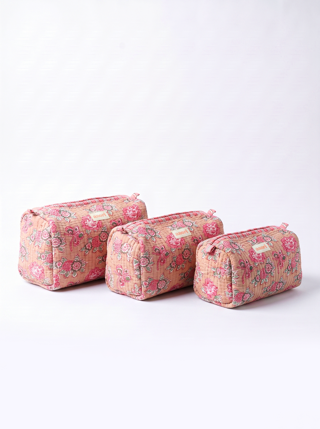 DUSTY ROSE POUCH (SET OF 3)